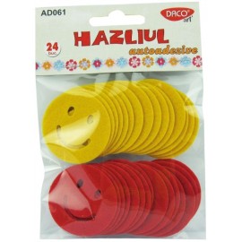 Hazliul Autoadezive Daco - 24 Fețe Zâmbitoare din Pâslă - imagine 2
