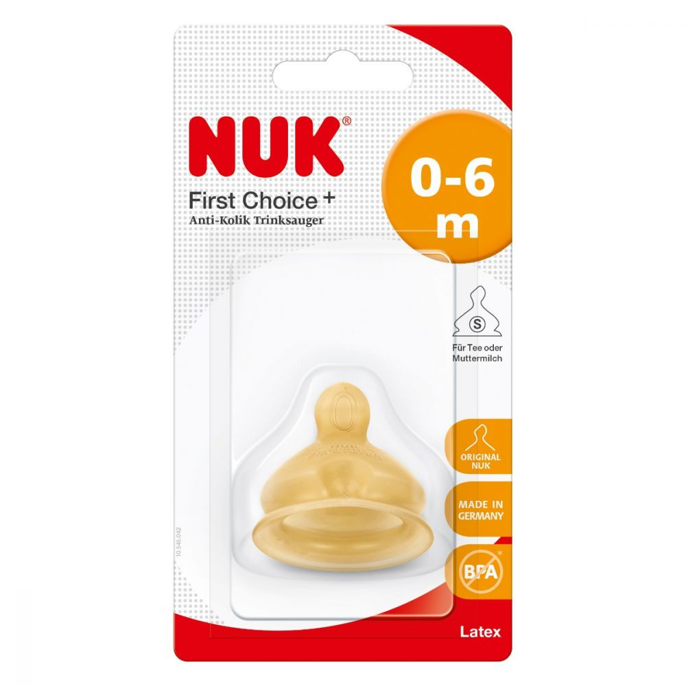 Tetina NUK First Choice Plus Latex S1, 0-6 luni