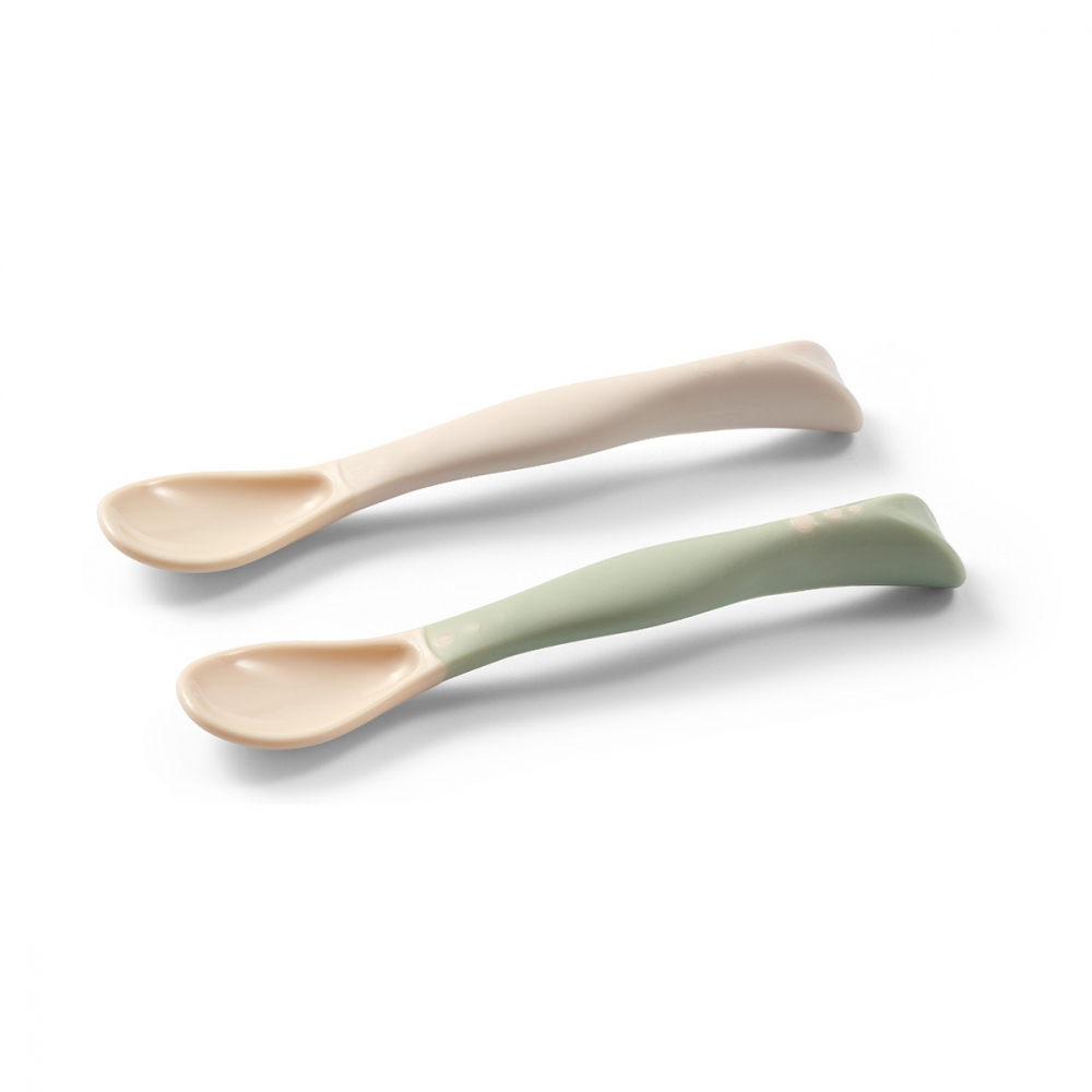 Set 2 lingurițe flexibile Babyono BejVerde - imagine 4