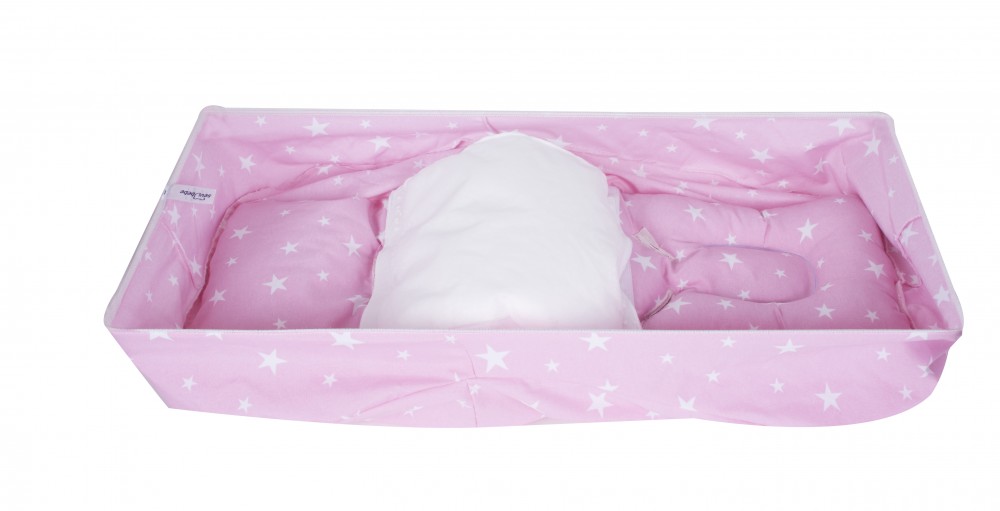 Husă Scoică Auto Sevibebe Pink Stars cu Reductor