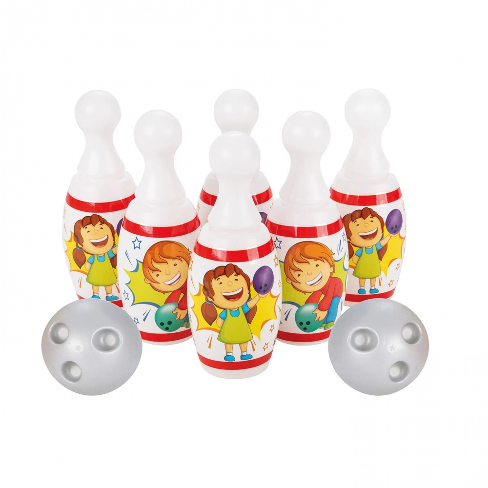 Set Bowling Pilsan Midi Alb | Jucărie Exterior - imagine 3