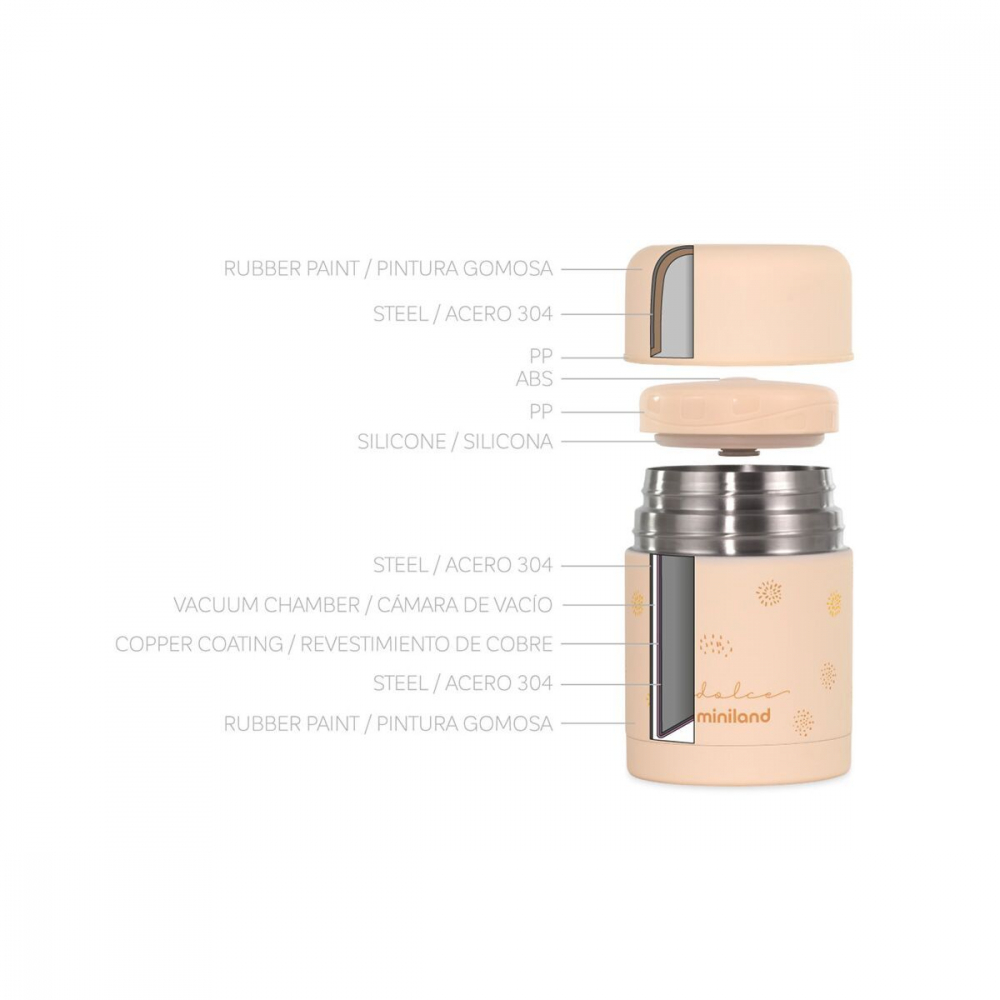 Termos Mâncare Miniland Vanilla 600 ml - imagine 2