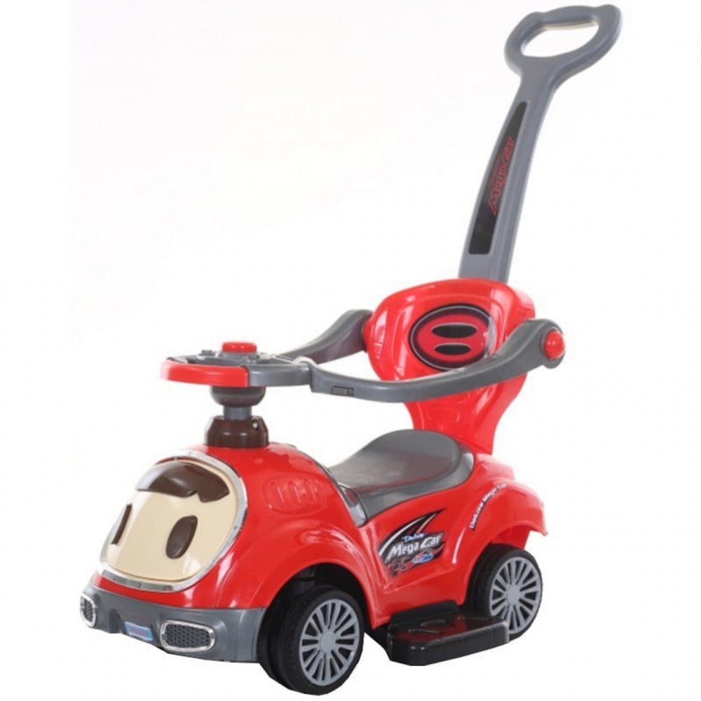 Masinuta Novokids BabyCar Rosu cu Melodii si Maner Parinti