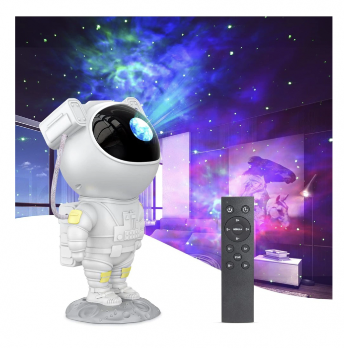 Lampa Proiectie Galaxy Astronaut cu Telecomanda Krista