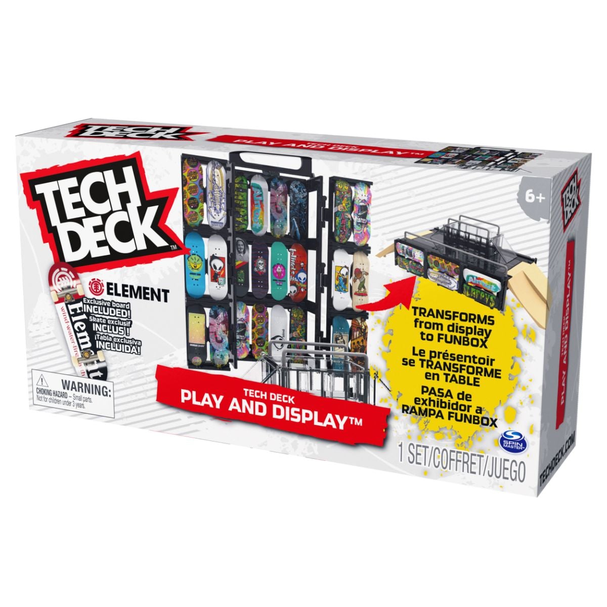 Tech Deck Set cu Rampă și Cutie Depozitare
