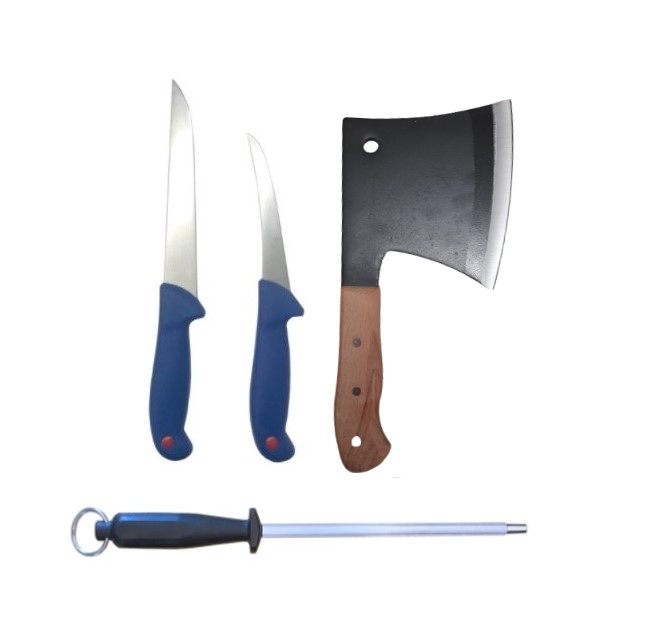 Set Macelarie 4 Piese Profesional | Cutite, Barda, Masat