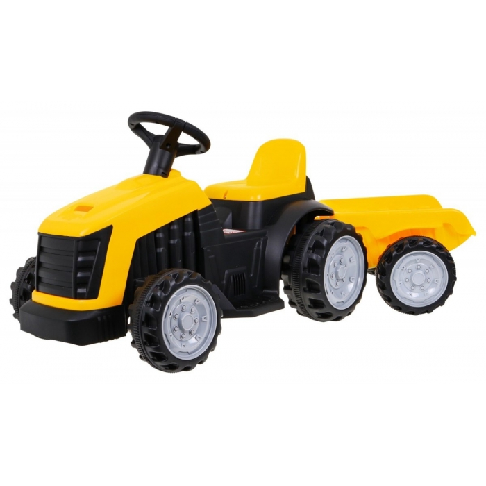 Tractor Electric Ramiz Galben cu Remorcă 25W - imagine 6