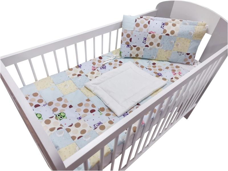 Lenjerie Pat MyKids Mini Patratel Multicolor, 4 Piese - imagine 3