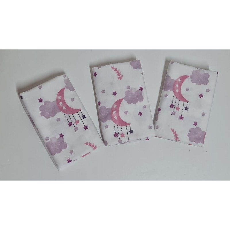 Set 3 Scutece Finet Kreis 75x75 cm Multifuncționale Roz - imagine 2