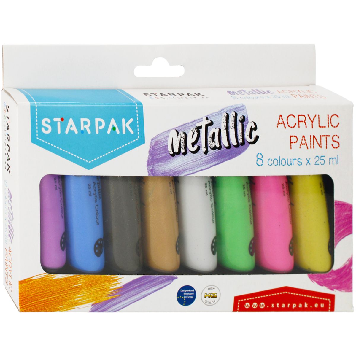 Vopsea Acrilica Starpak Pastel Metalic 8x25ml