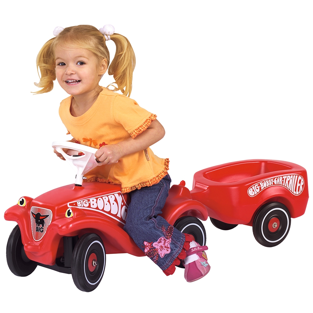 Remorca Big Bobby Car rosie - Accesoriu esențial joacă - imagine 2