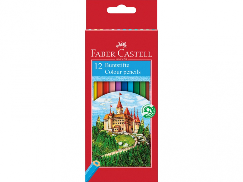 Set 12 Creioane Faber-Castell Hexagonale, Mina SV
