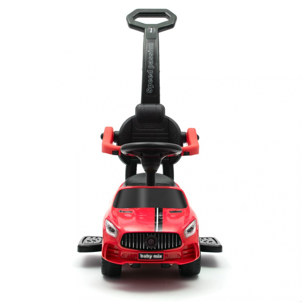 Masinuta Baby Mix cu Maner Parental, Racer Red - imagine 6