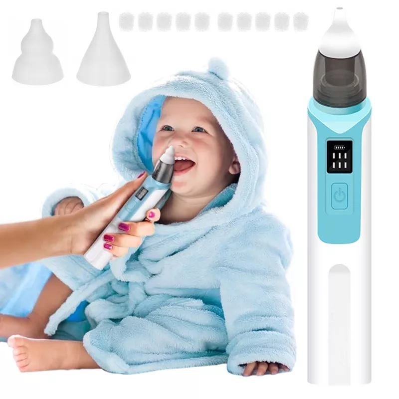 Aspirator Nazal NiceKids Blue, 6 Moduri, USB - imagine 7