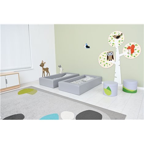 Patut Cresa Moje Bambino Gri cu Saltea Inclusa - imagine 3