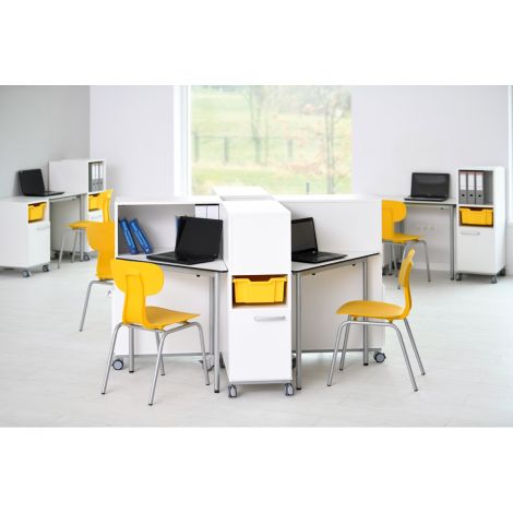 Masa triangulară Moje Bambino Easymove albă - imagine 9