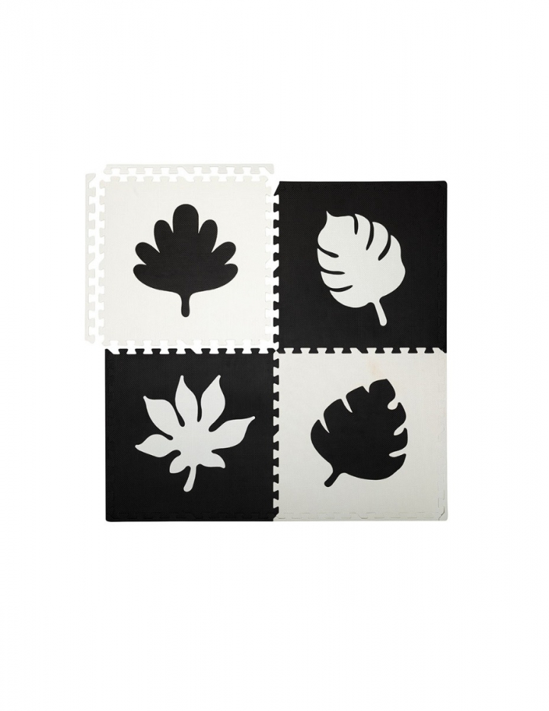 Covoras joaca MoMi Feli, Puzzle 120x120 cm, Negru - imagine 3