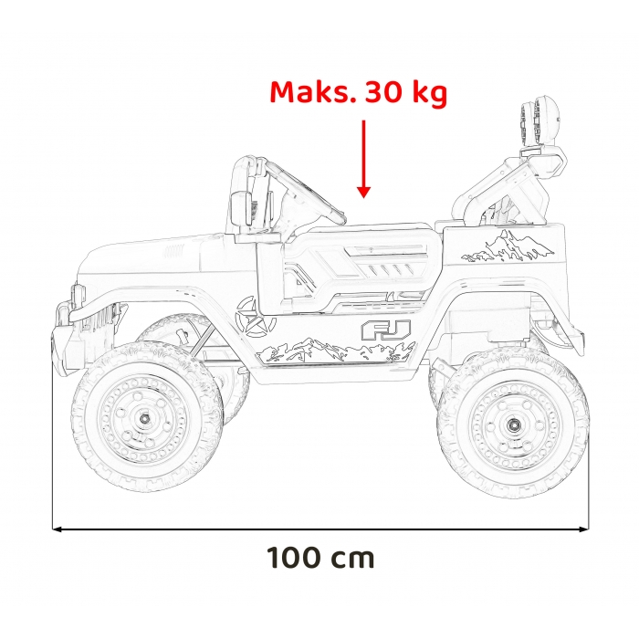 Masinuta Electrica Toyota FJ Cruiser 4x4 Roz - imagine 2