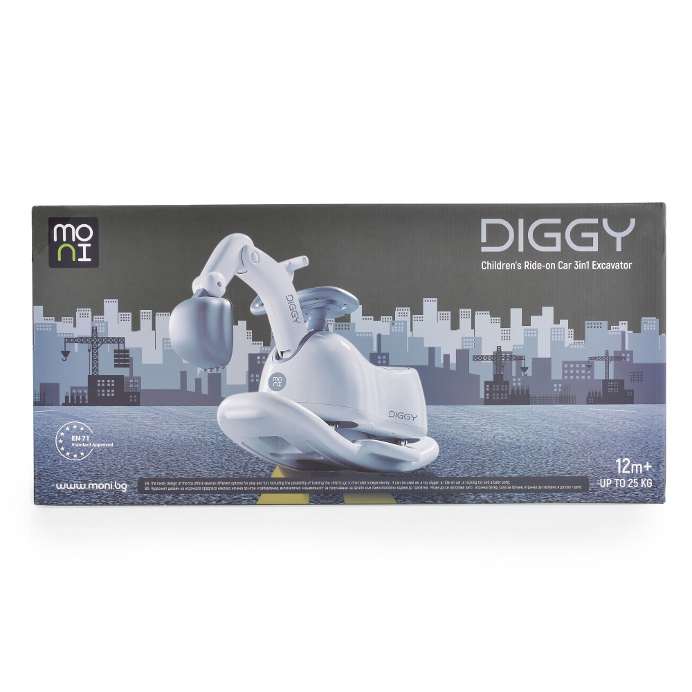 Excavator Moni Diggy Grey 4in1 Transformabil - imagine 4