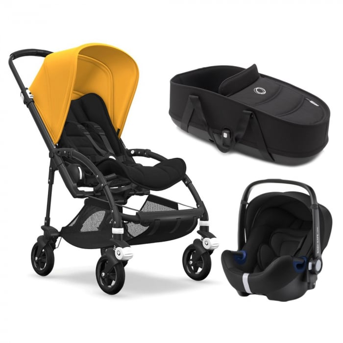 Bugaboo Bee 5 Black Sunrise Yellow, 3 in 1