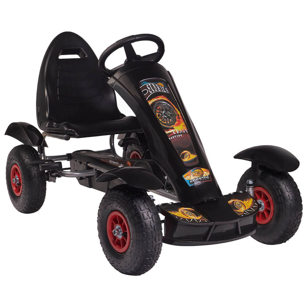 Kart cu pedale F618 Air Negru Kidscare - imagine 5