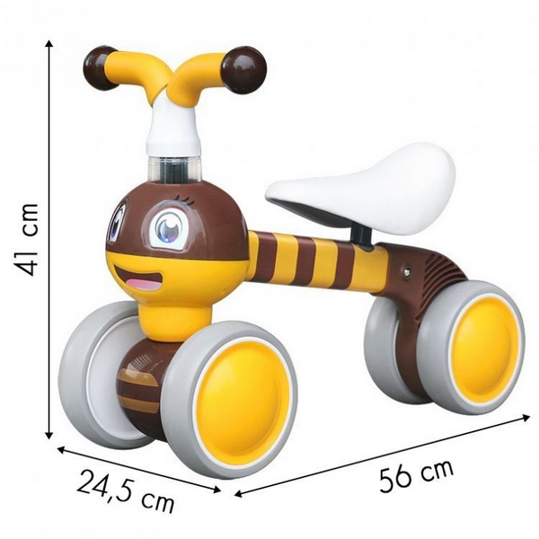 Ride-On Ecotoys Albinuta, Galben, 10-36 Luni - imagine 5