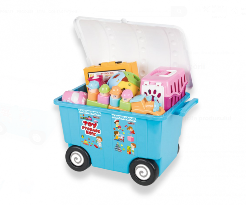 Cutie depozitare jucării Pilsan cu roti - 48L - imagine 2
