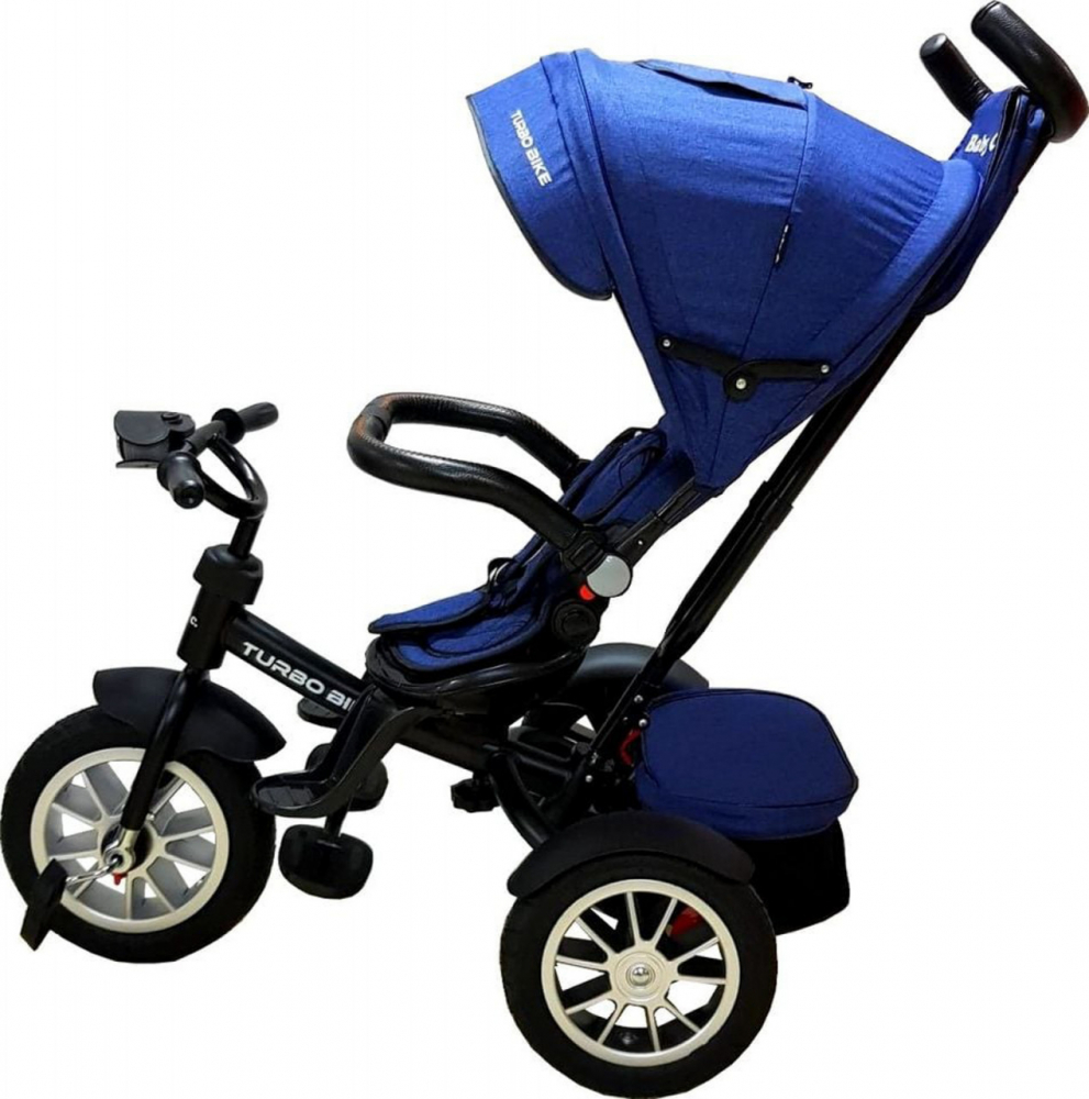 Baby Care Turbo Bike - Tricicleta Albastră cu Far