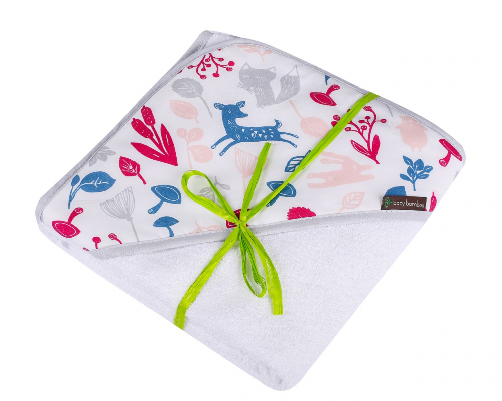 Prosop cu glugă bambus Duetbaby, 100x100 cm