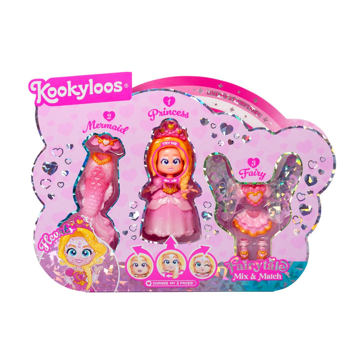Set Păpușă Kookyloos Fairytale Mix&Match, 3 Transformări