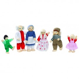Păpuși Goki Fermier | Set 6 Bucăți Lemn