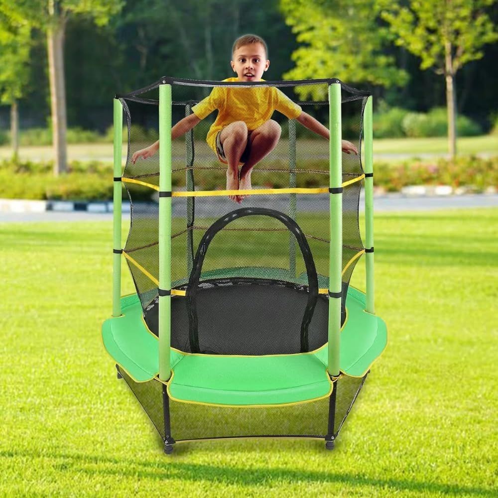 Trambulina Procart 140cm Copii cu Plasă Verde - imagine 6