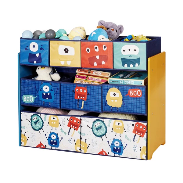 Organizator Ginger Home Monster, 9 cutii lemn - imagine 2