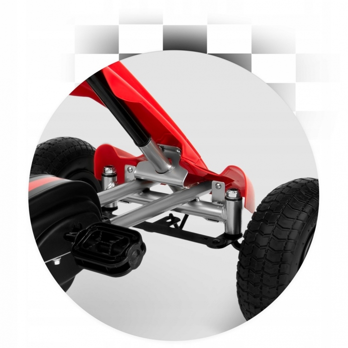 Gokart Ricokids RK-591 Rosu, Pedale si Roti Gonflabile - imagine 5