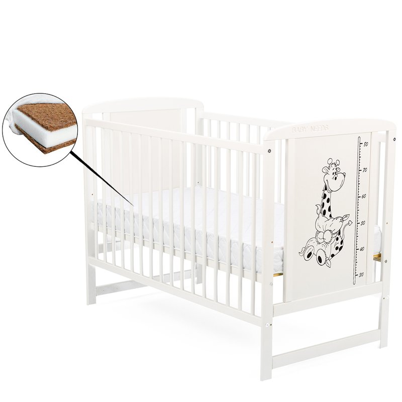 Patut Timmi Girafa Babyneeds 120x60 cm Alb