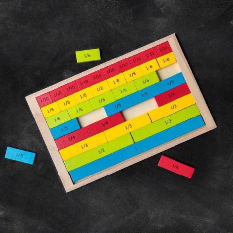 Set Fracții Colorate Tobar | Jucării Matematică Lemn - imagine 3