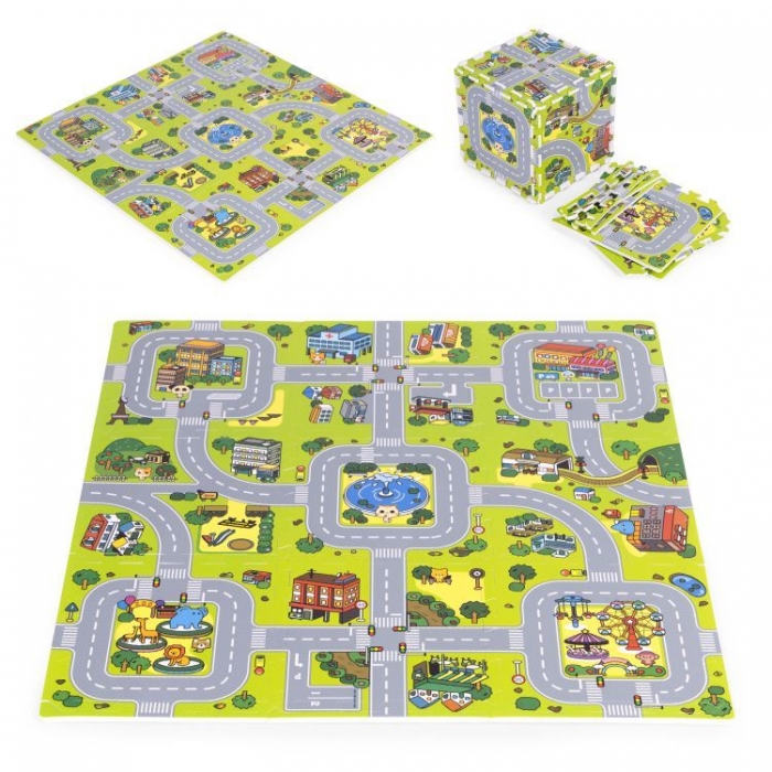 Salteluta joaca Ecotoys 90x90cm sigura pentru copii - imagine 8