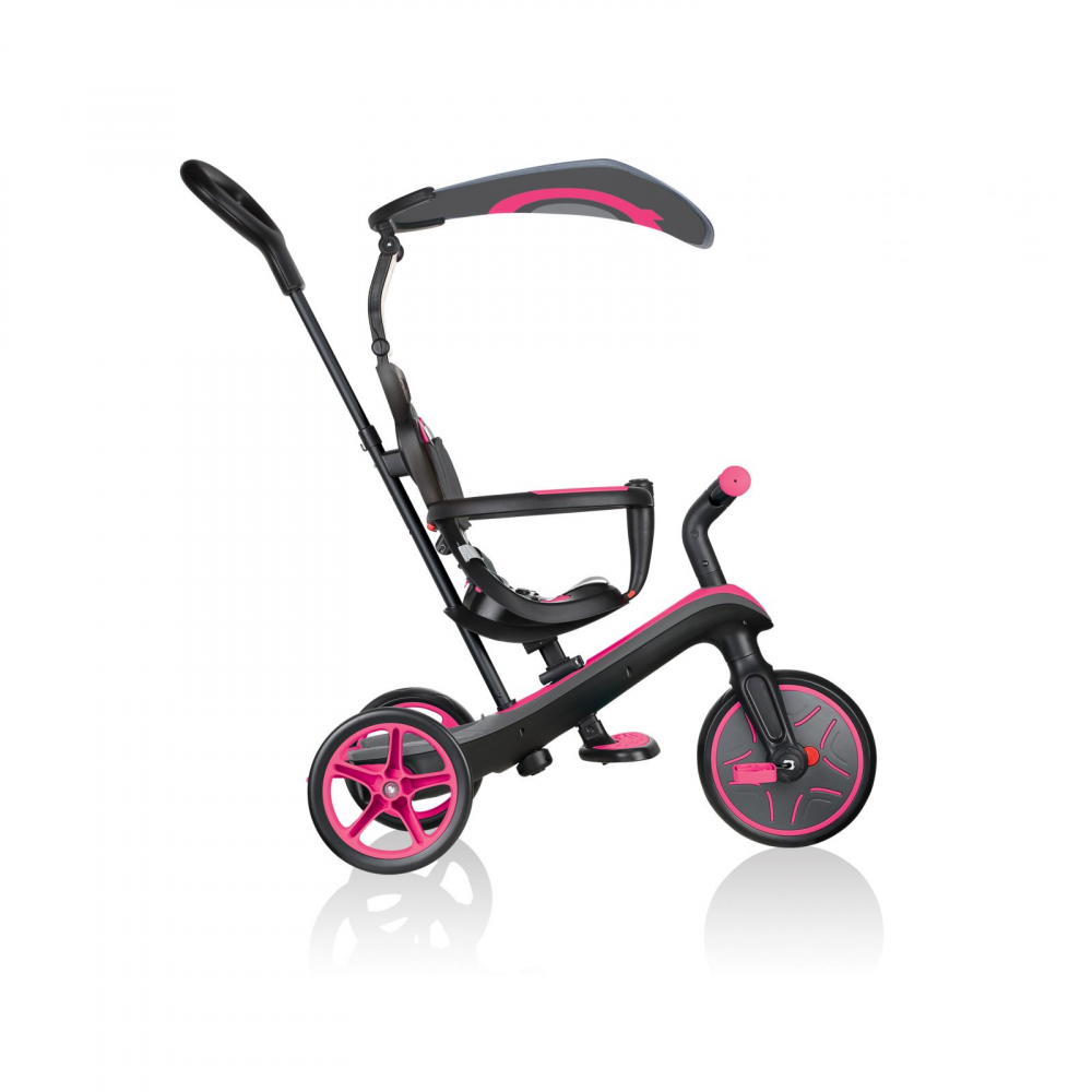 Tricicleta Globber Explorer 4 in 1 Roz, Control Parental - imagine 5