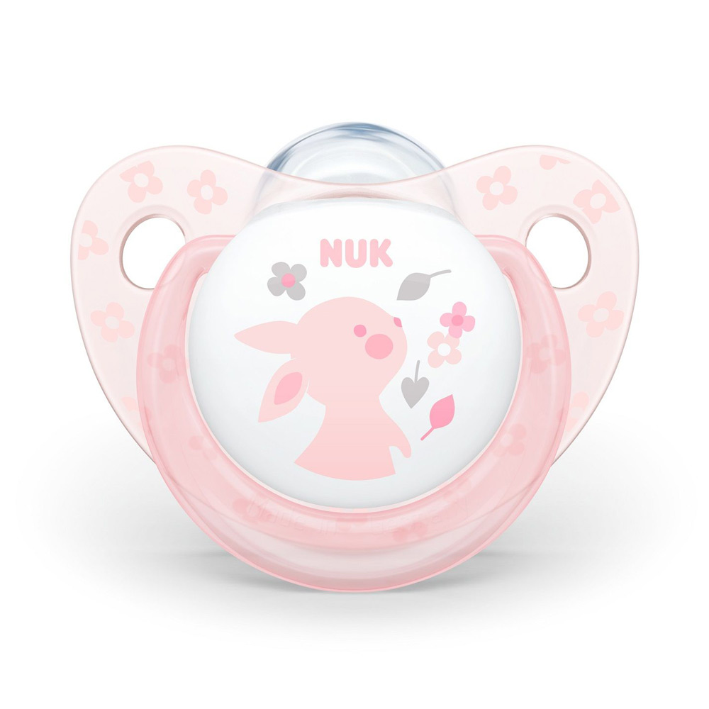Suzeta NUK Baby Rose Silicon, Iepuraș 6-18 luni