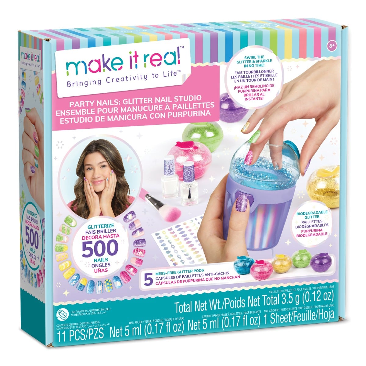 Set Manichiura Make It Real Party Nails 11 piese