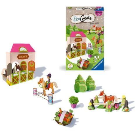 Ravensburger Eco Create Ferma Cai - 6 Proiecte