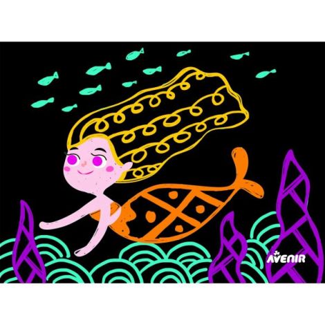 Avenir Set Razuit Scratch Art Mica Sirena - imagine 2