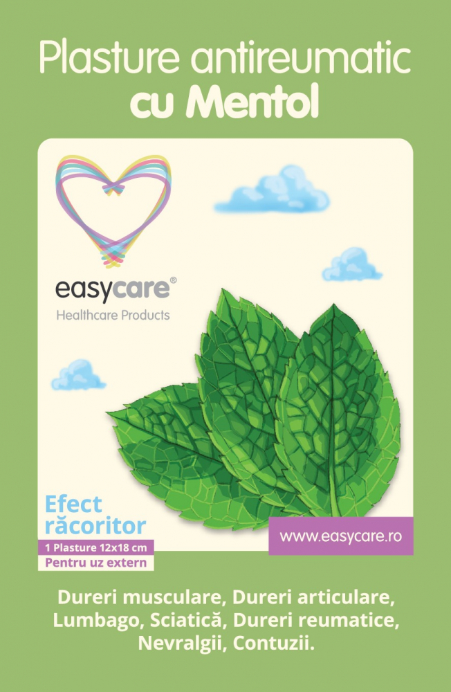 Plasture Antireumatic Easycare cu Mentol