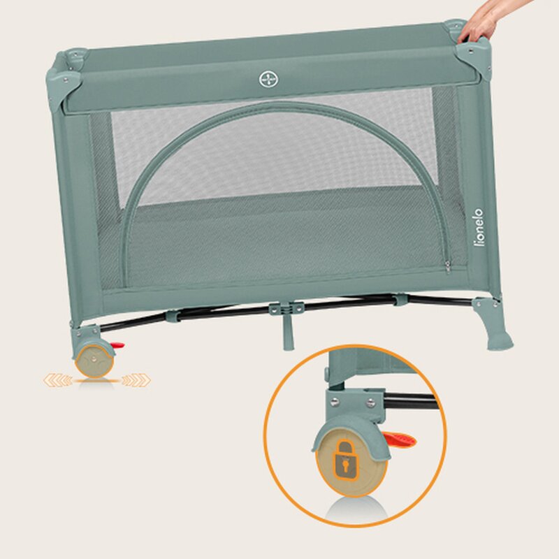 Patut Pliabil Lionelo Laura, 2-in-1 Crib si Tarc - imagine 2