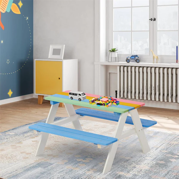 Set masuta cu bancute Rainbow Ginger Home - imagine 10