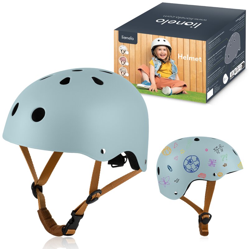 Casca copii Lionelo Albastru, Reglabila 50-56 cm - imagine 2