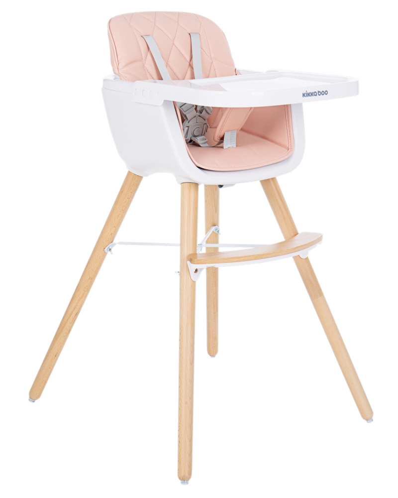 Scaun de masa Kikkaboo Woody Pink, Reglabil