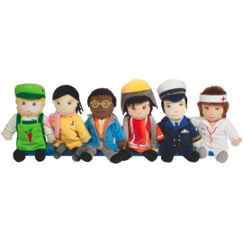 Set 6 Păpuși de Mână Profesii Beleduc
