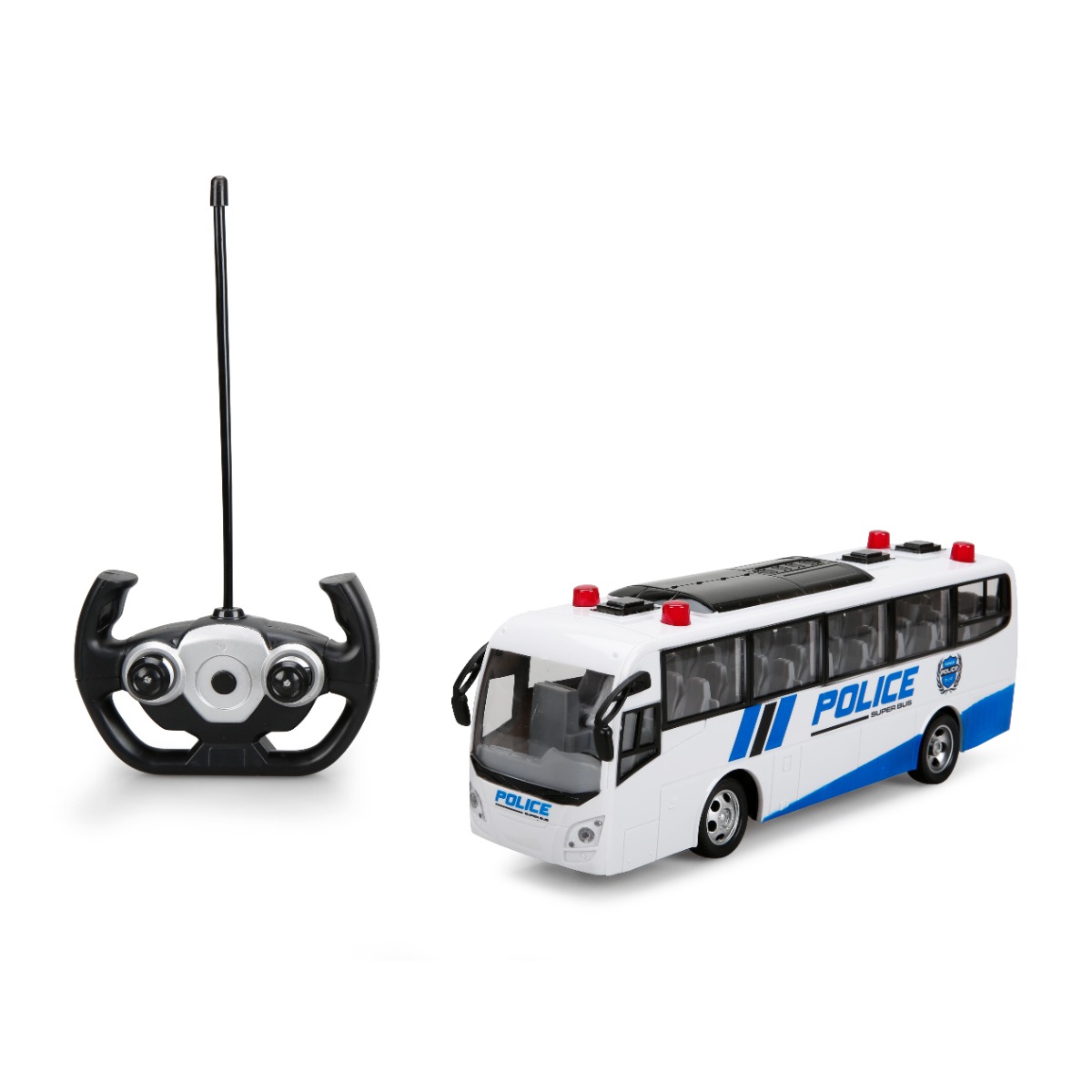 Autobuz Poliție RC Suncon 30cm - Control Telecomandă