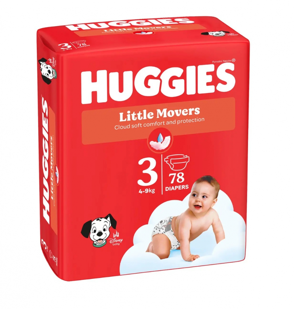 Scutece Huggies Little Movers Nr.3, 5-9 kg, 78 buc - imagine 7